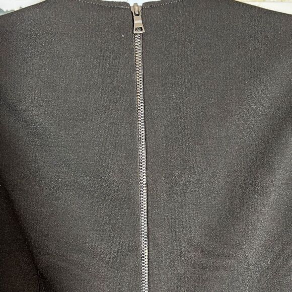 Tahari Women's Party Dress Bodycon Wrap Sleeveless Casual Work Grey Black Size 2 - Picture 6 of 12